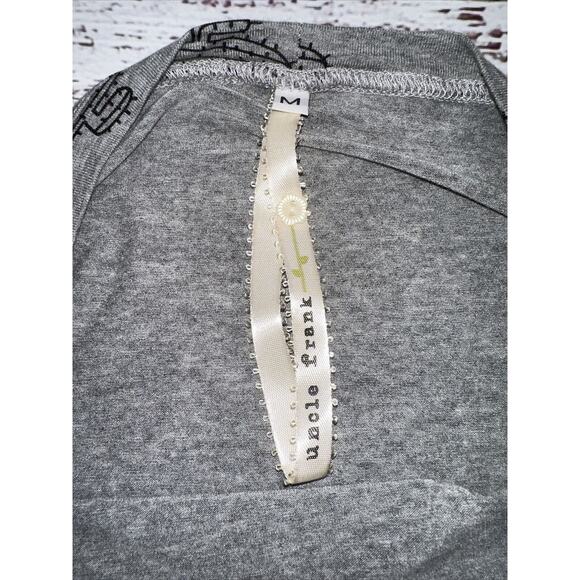 Uncle Frank By Anthropologie Gray Cactus Ruffle Sleeves Mini Dress Medium - Picture 6 of 7